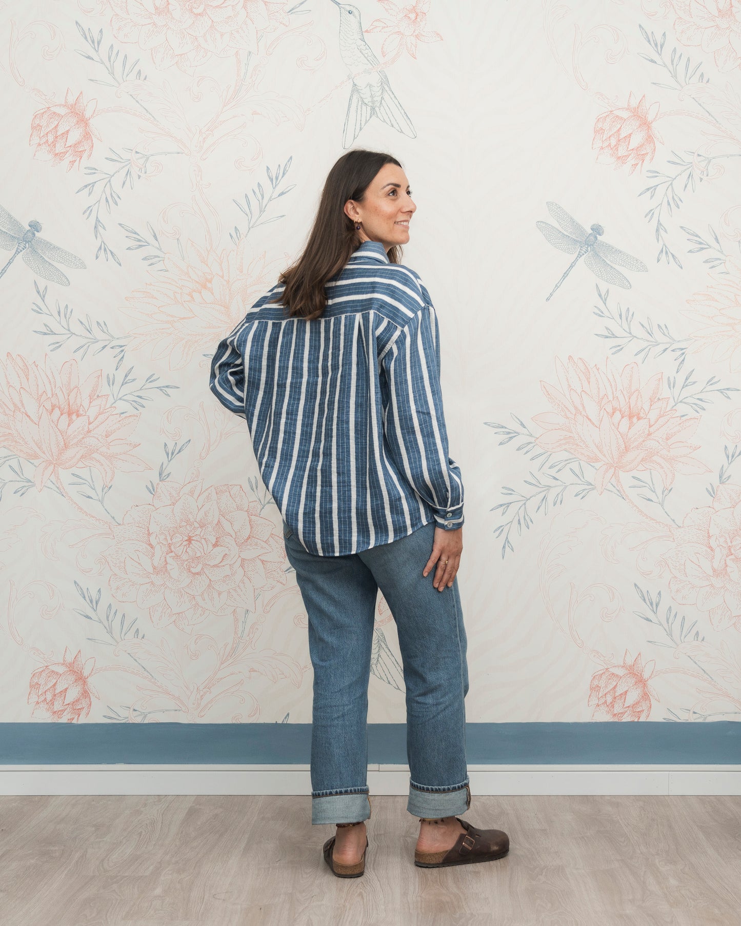 Camicia Boy Carta zucchero e bianco