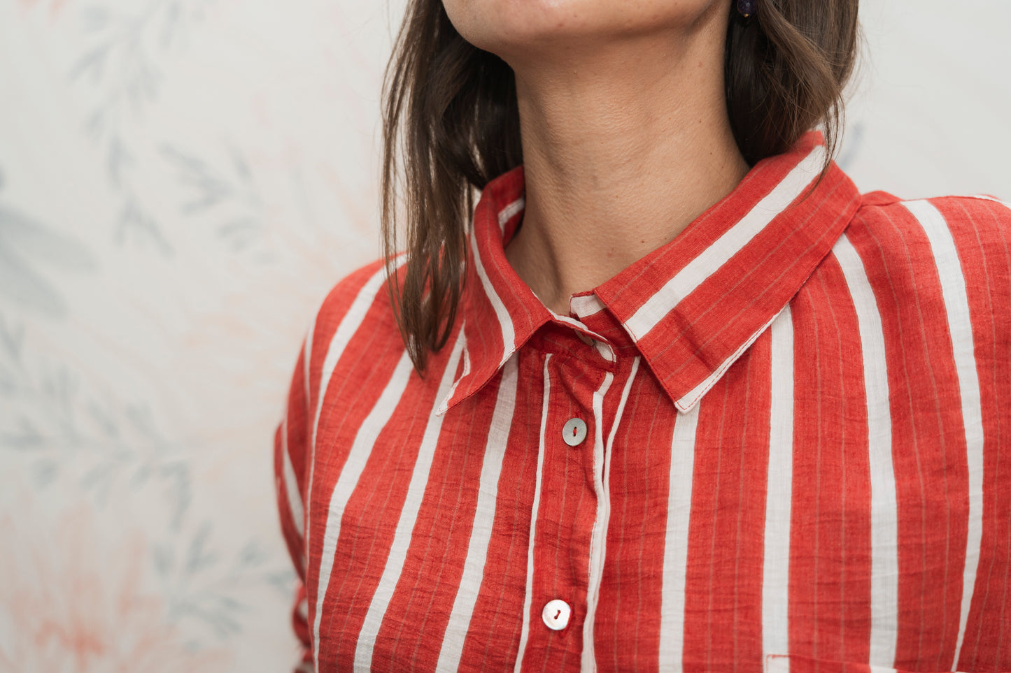 Camicia Boy Fragola e bianco