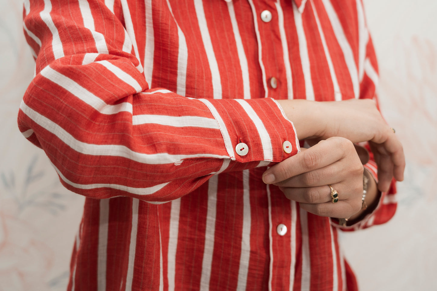 Camicia Boy Fragola e bianco