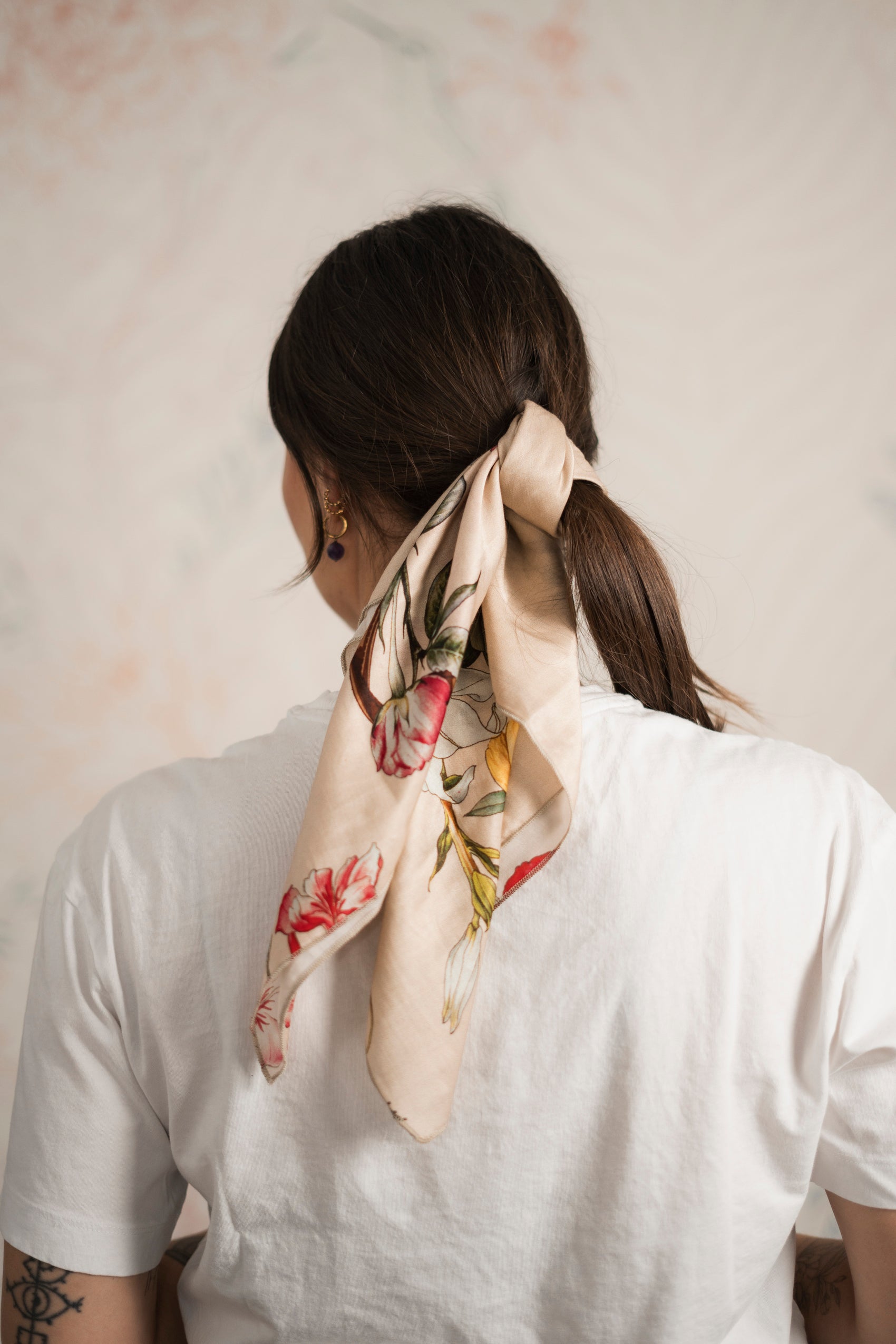 Foulard Gipsy Flora Fondo Cipria