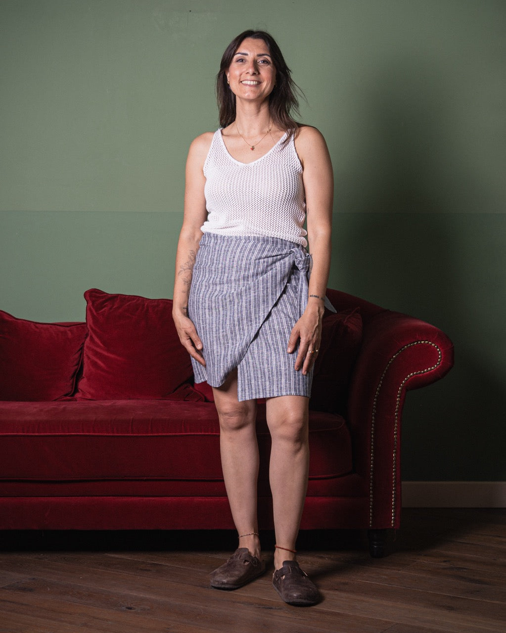 Gonna Vela - Gessato maxi
