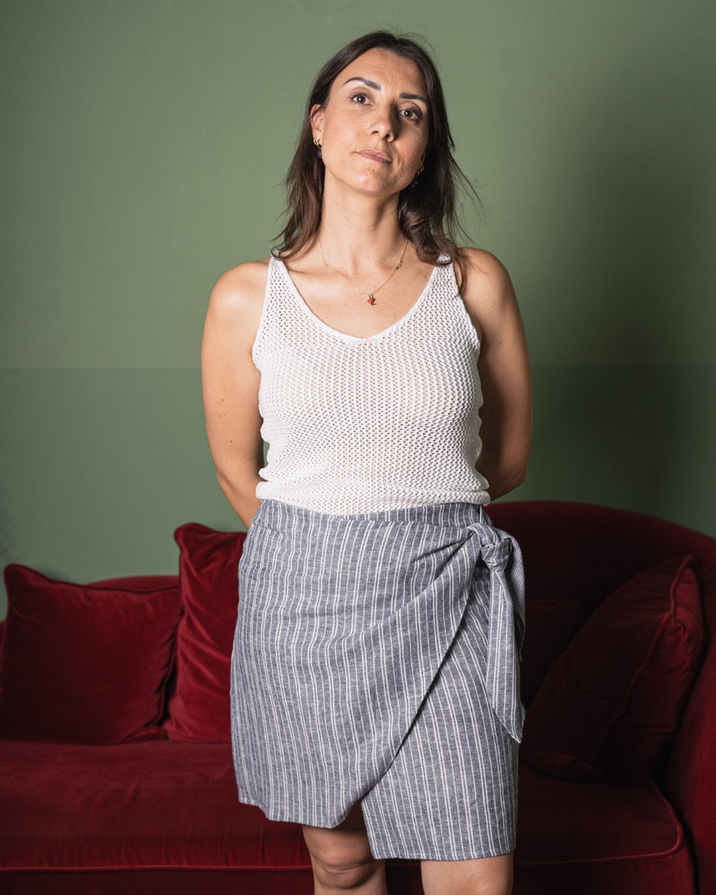 Gonna Vela - Gessato maxi
