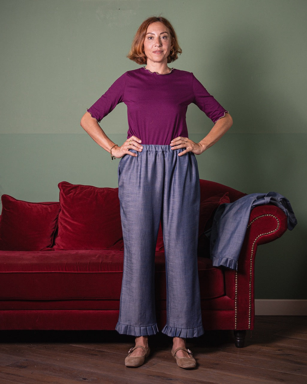 Panta Gala - denim seta