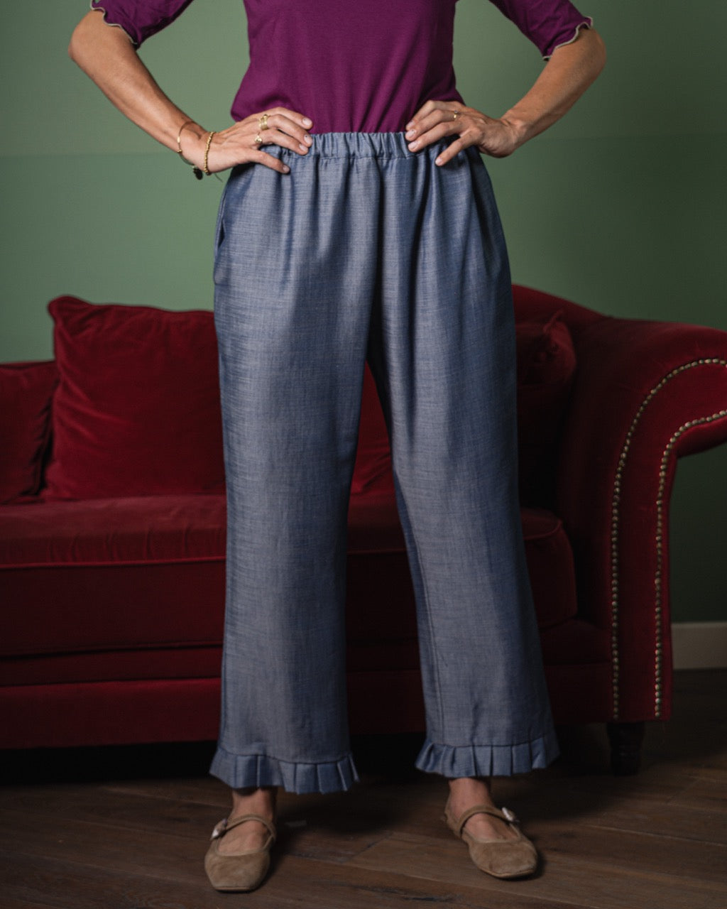 Panta Gala - denim seta
