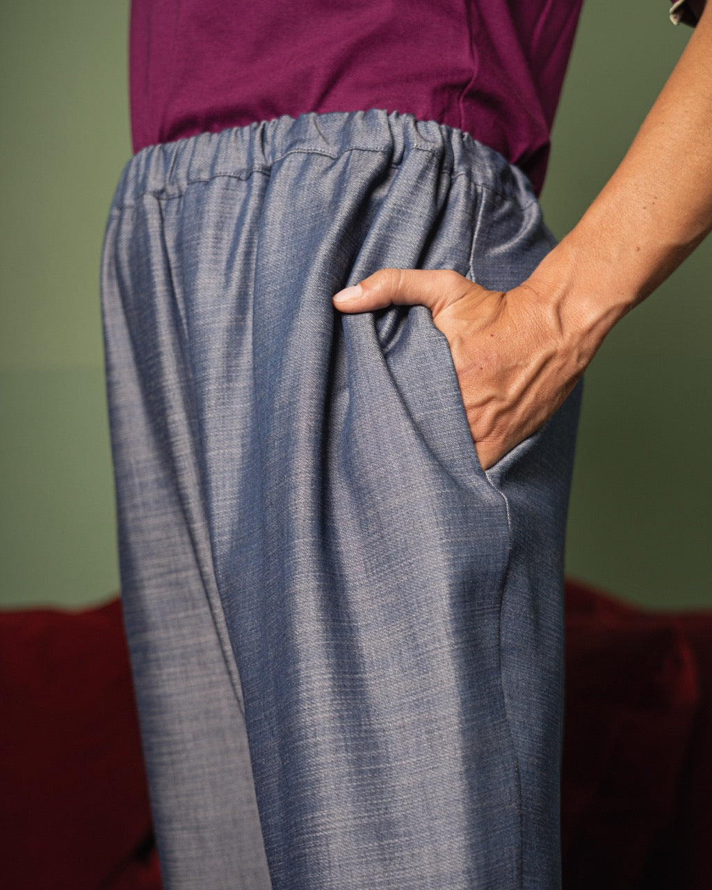 Panta Gala - denim seta