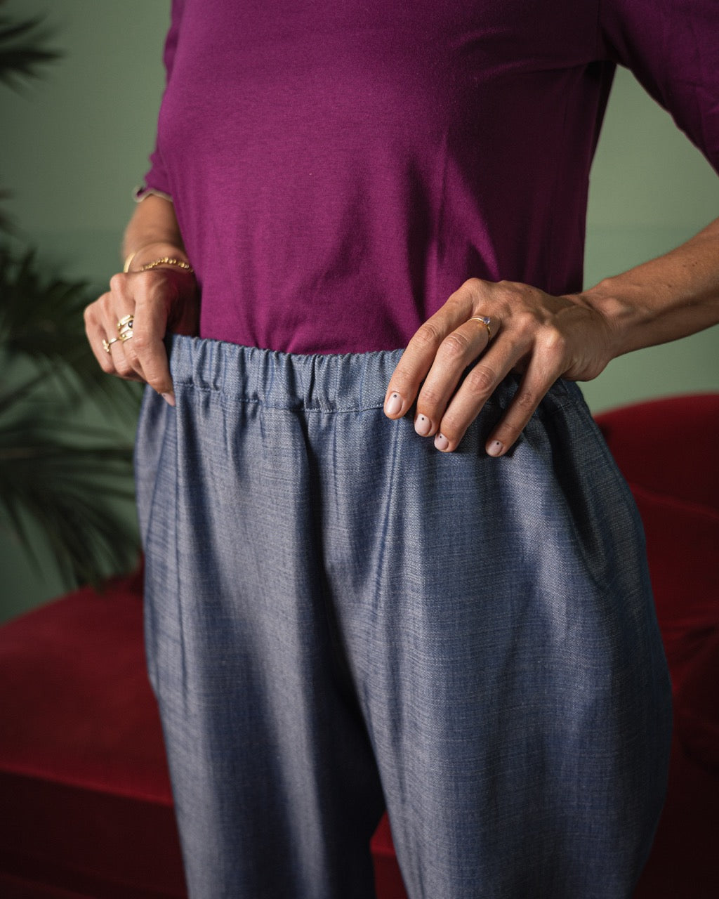 Panta Gala - denim seta